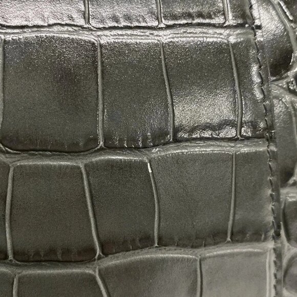 Auth BALENCIAGA Hourglass Top Handle Small 593546 Dark Gray Leather Handbag - Picture 11 of 16